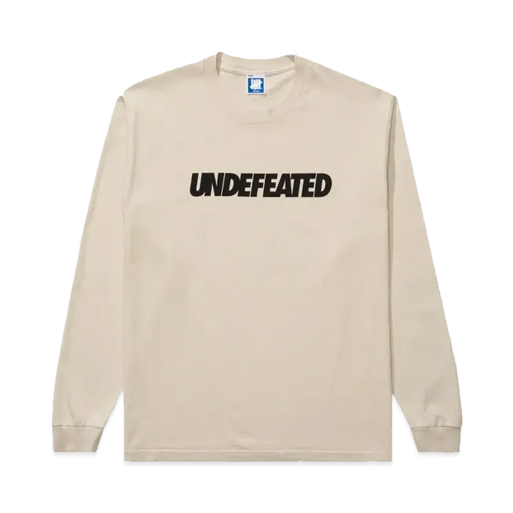 UNDEFEATED Logo L/S Tee "Beige"