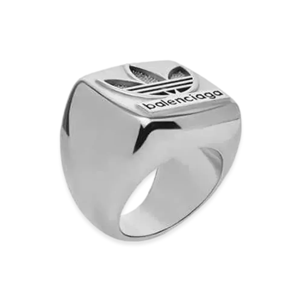 adidas BALENCIAGA Refoil Signet Ring "Silver"