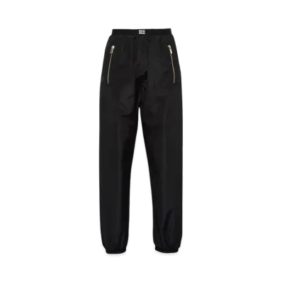 MIU MIU Women's Technical Silk Joggers "Black"