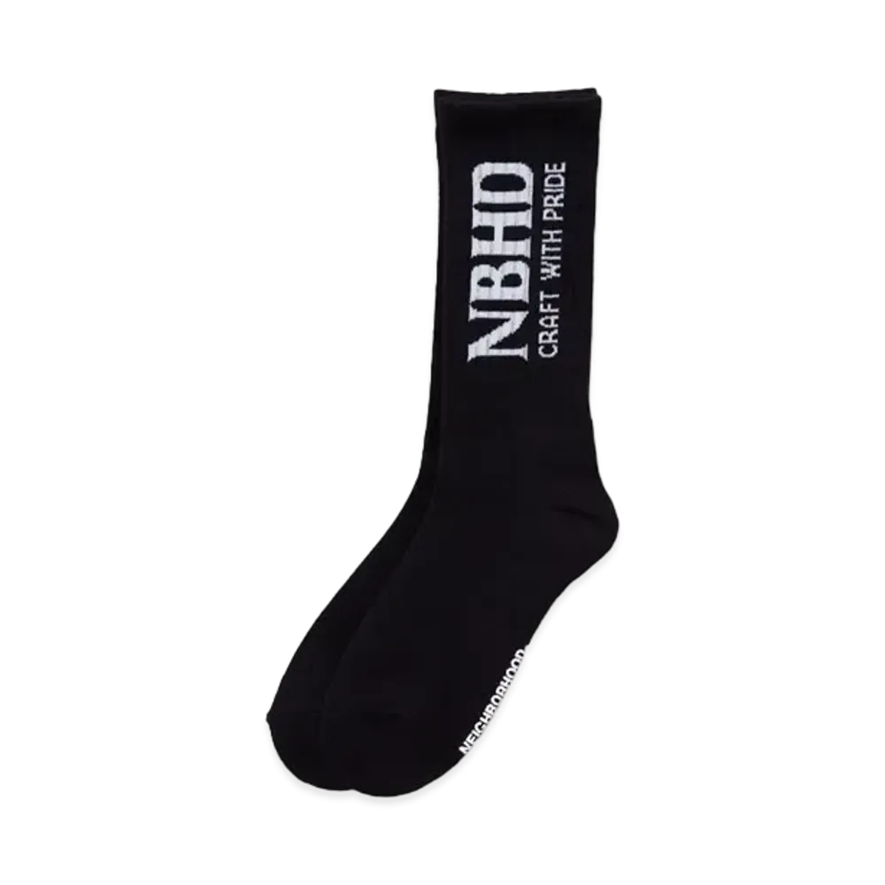 NEIGHBORHOOD NBHD Logo Socks "Black"