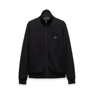 PRADA Technical Cotton Blouson Jacket "Black"