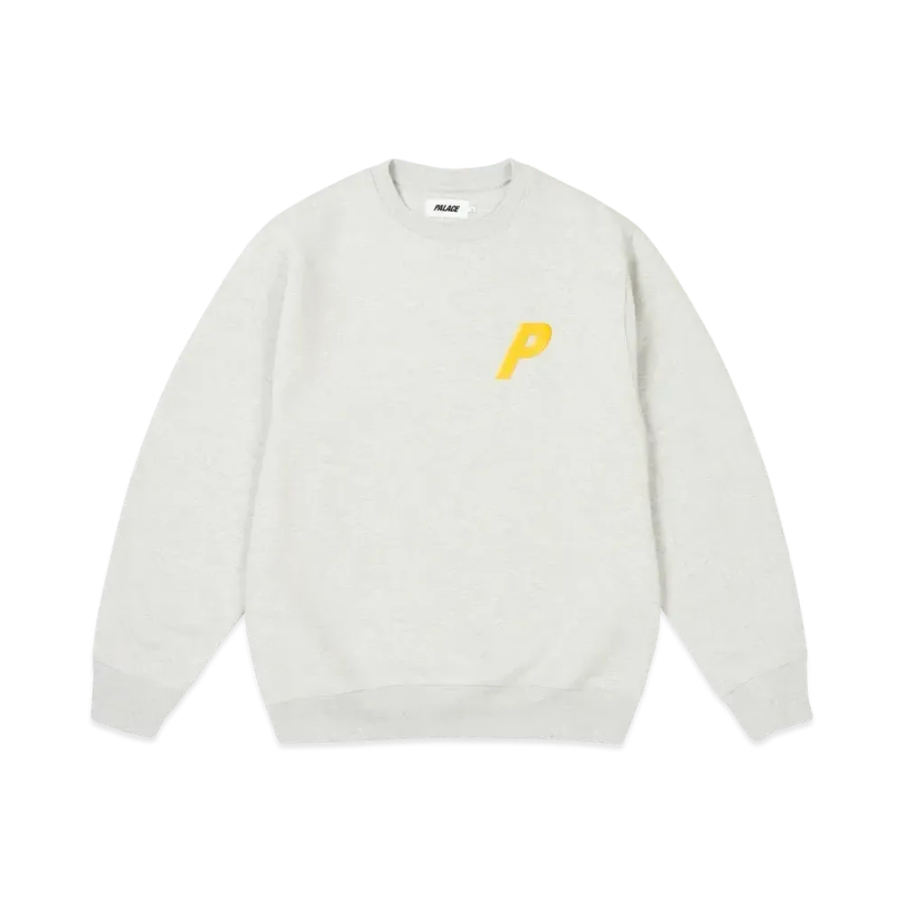 PALACE P3 Glitter Crew "Grey Marl"