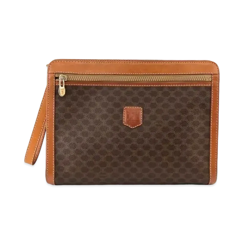 CELINE Macadam Clutch Bag "Brown"