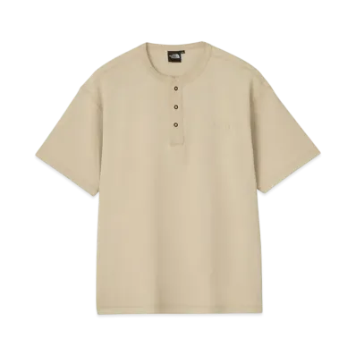 The North Face Short Sleeve Honeycomb Henley "Fossil Ivory"