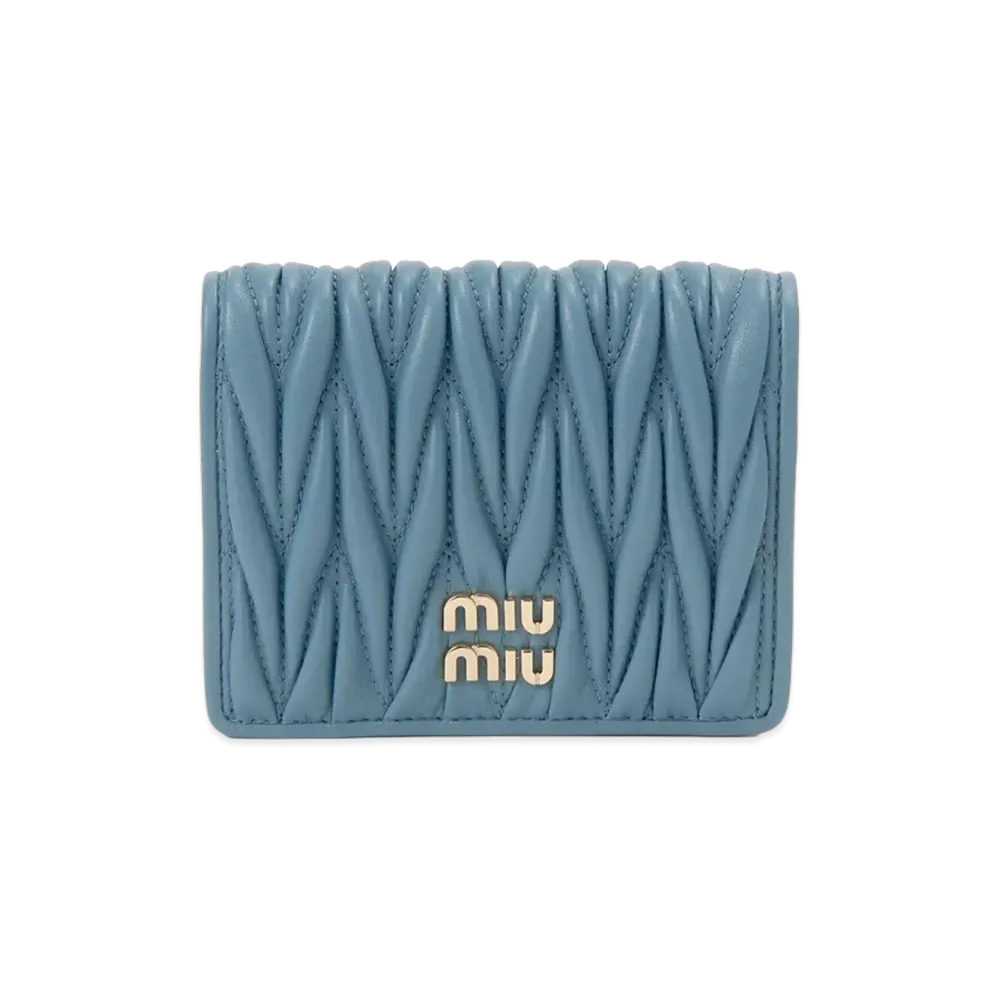 MIU MIU Bifold Wallet "Marine Blue"
