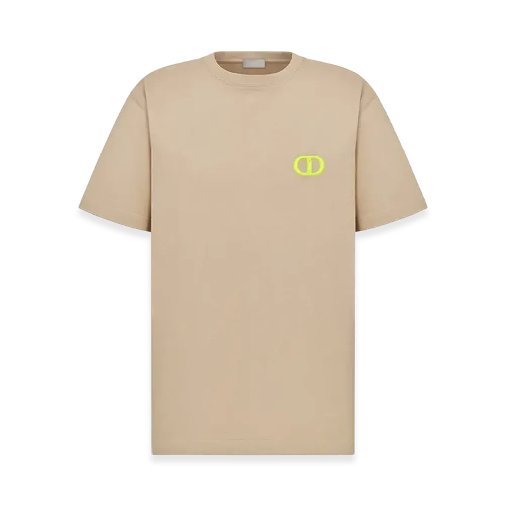 Dior CD Icon Organic Jersey Relaxed-Fit T-Shirt "Beige"