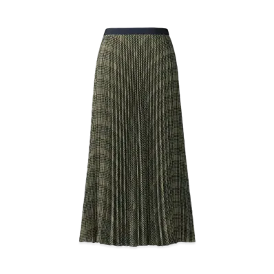 Uniqlo C Women'S Pleated Long Skirt / Short Length #2 "Green"