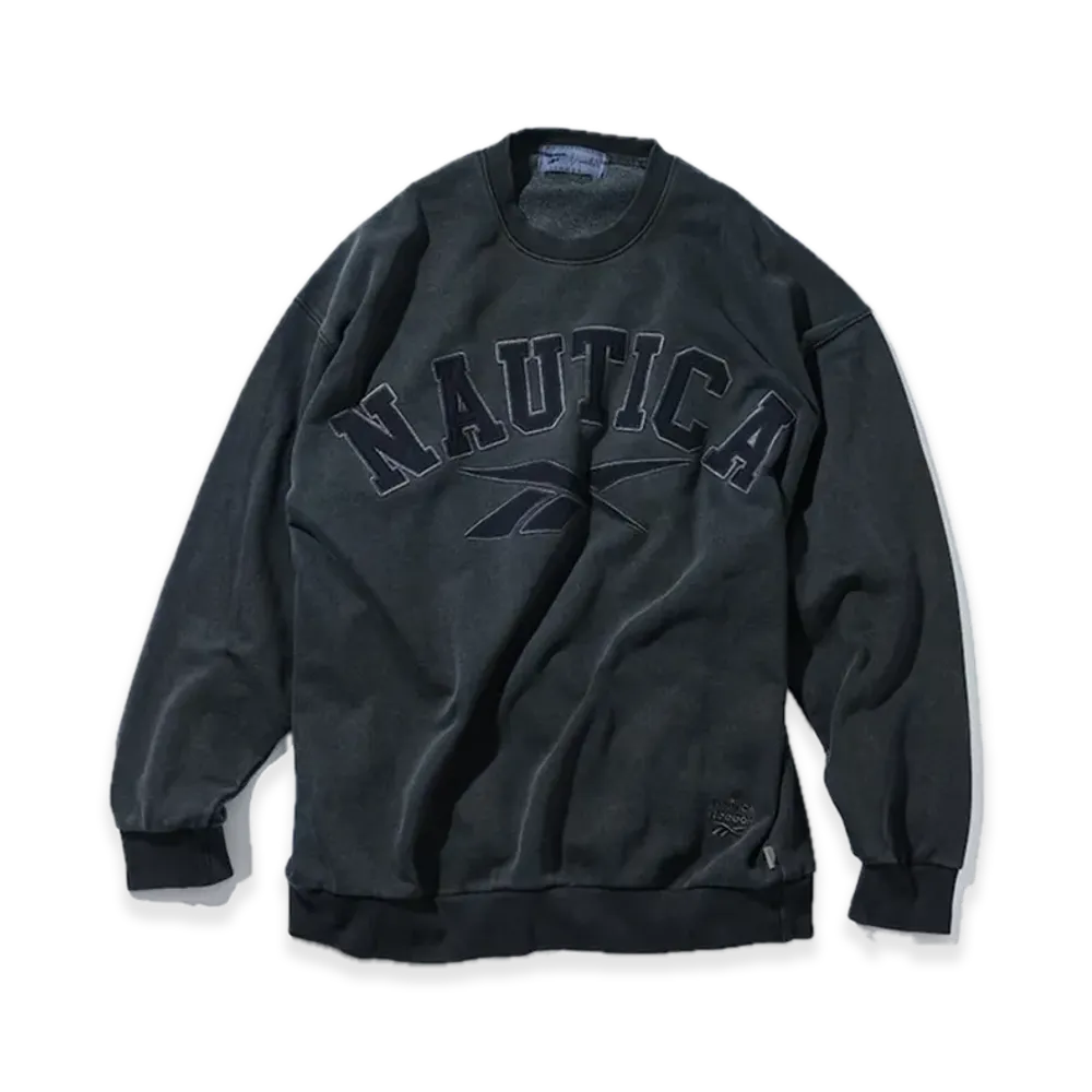Reebok x NAUTICA Arc Logo Pigment Heavyweight Crewneck Sweat "Black"
