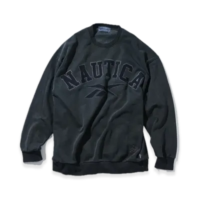 Reebok x NAUTICA Arc Logo Pigment Heavyweight Crewneck Sweat "Black"
