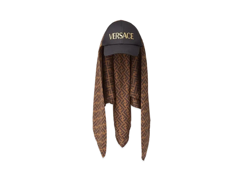 FENDI x Versace Fendace FF Silk Foulard Cap "Brown"
