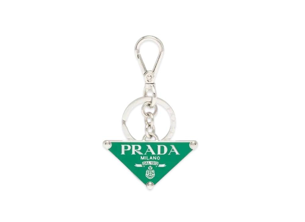 PRADA Metal Key Ring "Green"