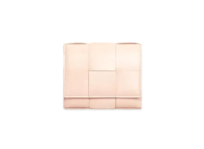 Bottega Veneta Trifold Zip Wallet "Melon Washed"