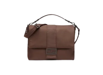 FENDI Baguette Messenger Bag Large Nylon Bag "Brown"