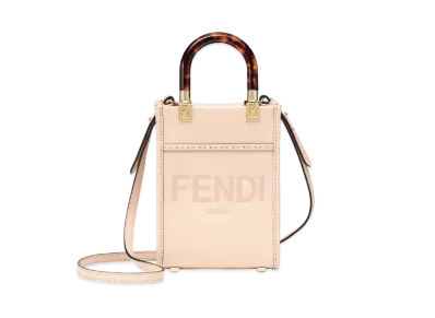 FENDI Sunshine Shopper Small Leather Mini Bag "Pink"