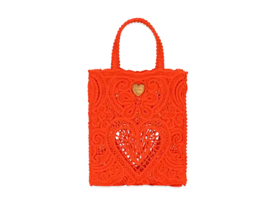 Dolce&Gabbana Beatrice Shopping Bag Small Code Race Embloteri "Orange"