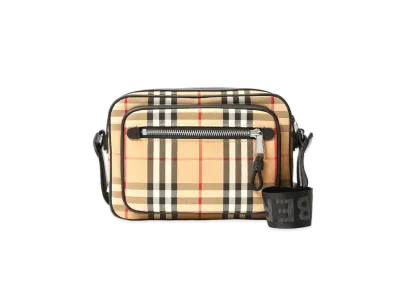 BURBERRY Vintage Check & Leather Crossbody Bag "Archive Beige"