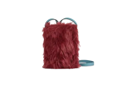 Marni MUSEO Soft Tote Bag in Teddy Fabric "Red"