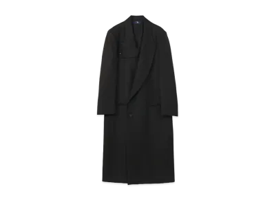 Yohji Yamamoto Y's WOOL HARD SERGE TAILORED COAT "Black"