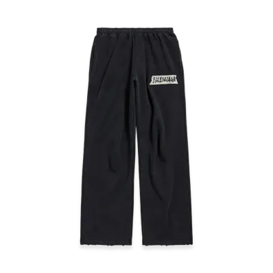 BALENCIAGA Masking Tape Baggy Pants "Faded Black"