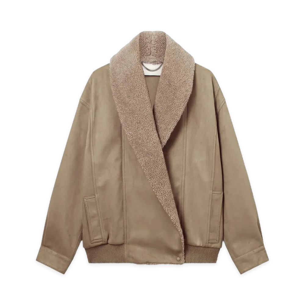 STELLA McCARTNEY Women's Plush Trim Jacket "Beige"