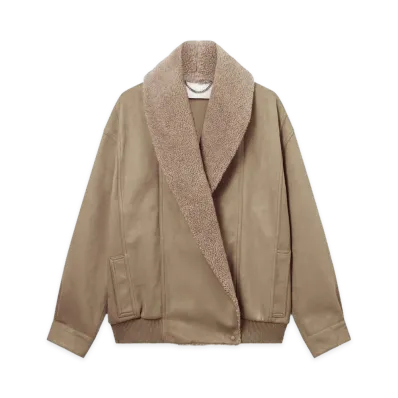 STELLA McCARTNEY Women's Plush Trim Jacket "Beige"