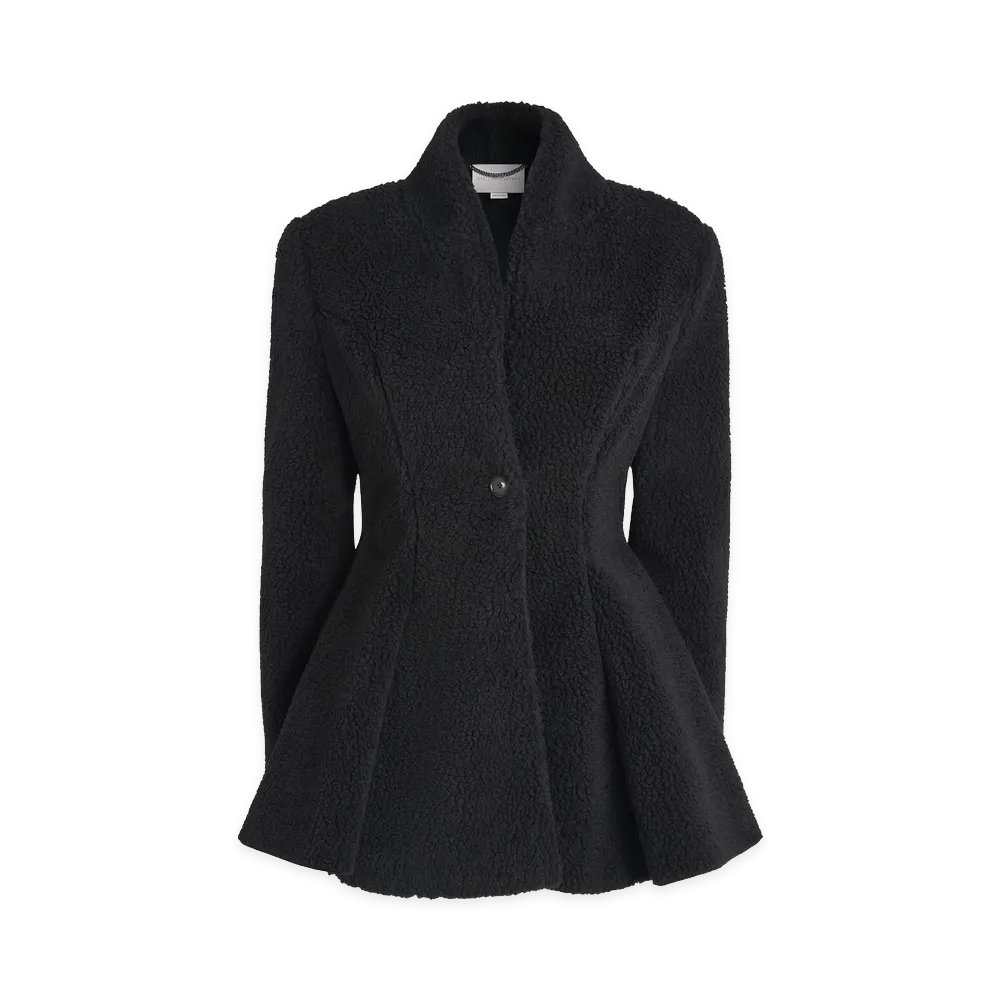 STELLA McCARTNEY Women's CoatsPlush Peplum Jacket "Black"