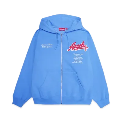 Supreme Salvation Zip Up Hooded Sweatshirt "Light Blue"