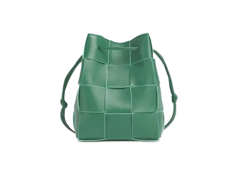 Bottega Veneta Small Cassette Crossbody Bucket Bag "Mermaid/Celadon"