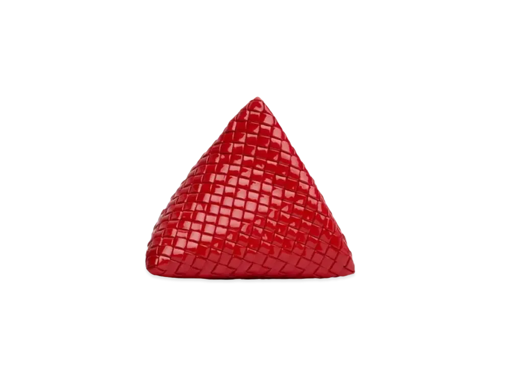 Bottega Veneta Hand Bag Pyramid Clutch "Chili"