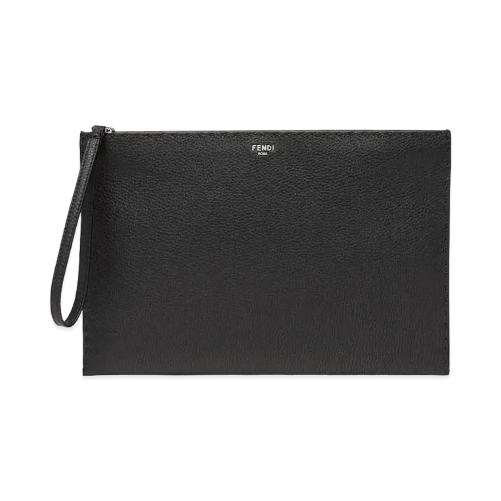 FENDI Selleria Flat Pouch Medium "Black"