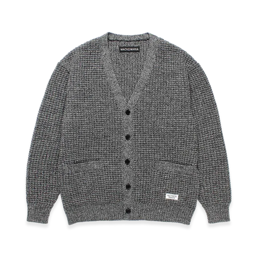 WACKO MARIA Waffle Knit Cardigan "Gray"