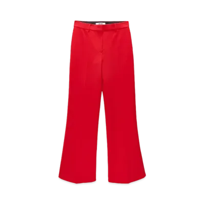 MSGM Red Tailored Palazzo Pants "Red"