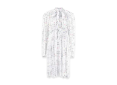 BALENCIAGA Women's Oversized Dress with Flower Print "White"