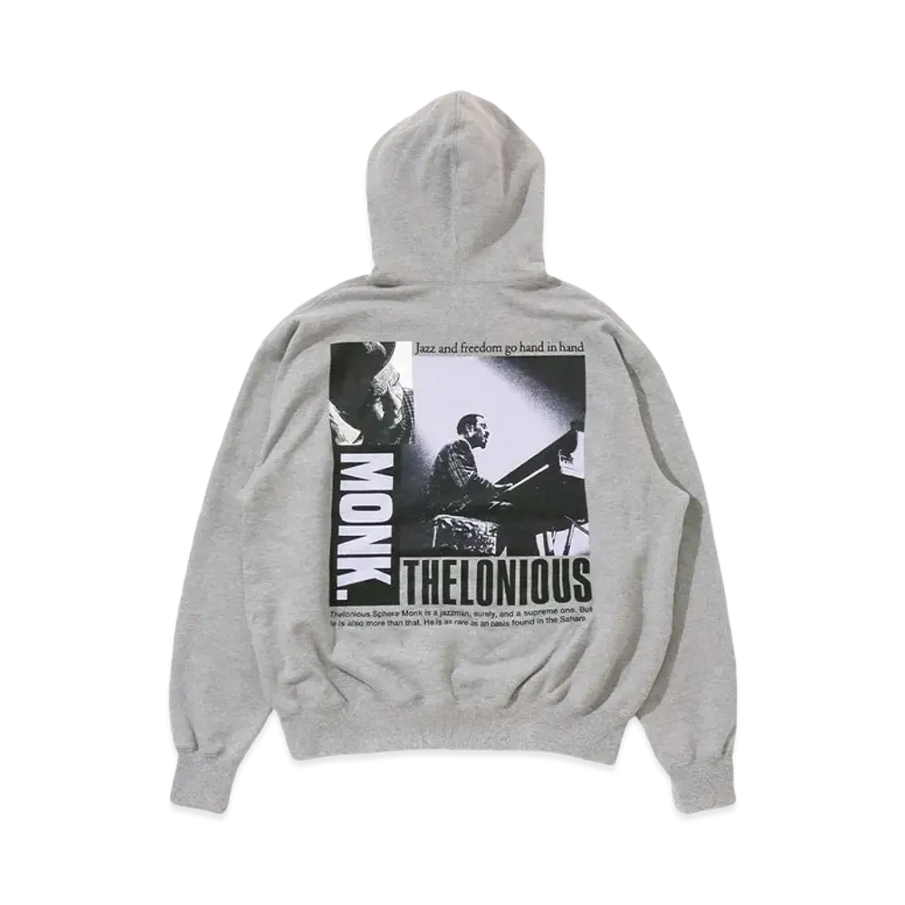 CITY COUNTRY CITY COTTON HOODIE_THELONIUS MONK(MONKPIANO,COMPOSER) "GRAY"