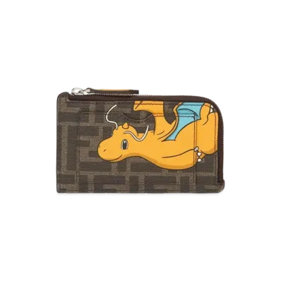 Pokemon x Fragment x FENDI Dragonite Card Case FF Fabric "Brown"