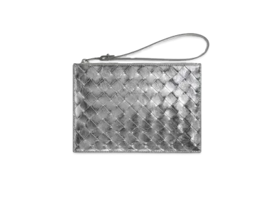 Bottega Veneta Pouch Clutch "Silver"