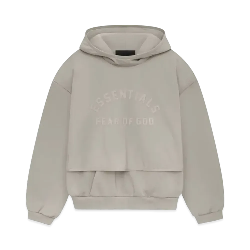 FEAR OF GOD ESSENTIALS Nylon Fleece Hooded Sweater "Seal"