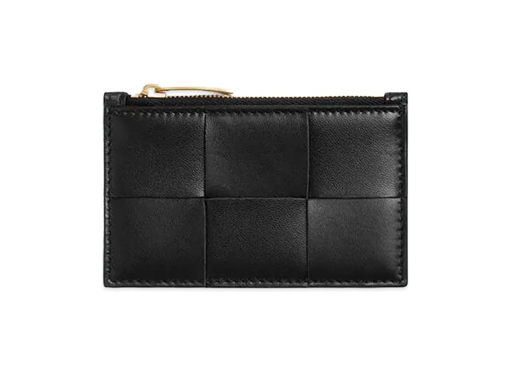Bottega Veneta Cassette Zipped Card Case "Black"