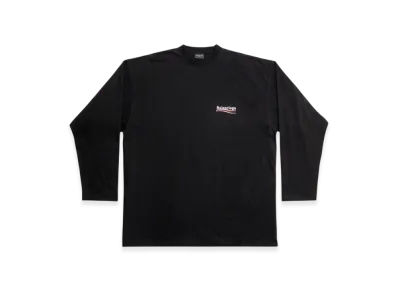 BALENCIAGA Political Campaign Oversized Long Sleeve T-Shirt "Black"