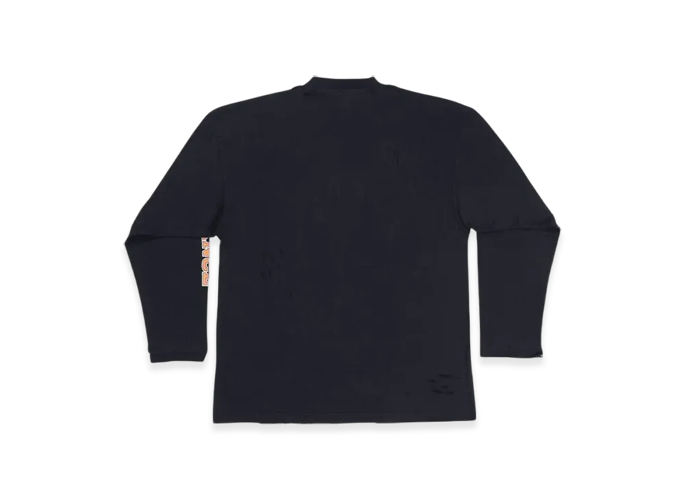 BALENCIAGA Women's Maison BALENCIAGA Oversized Long Sleeve T-Shirt "Black"