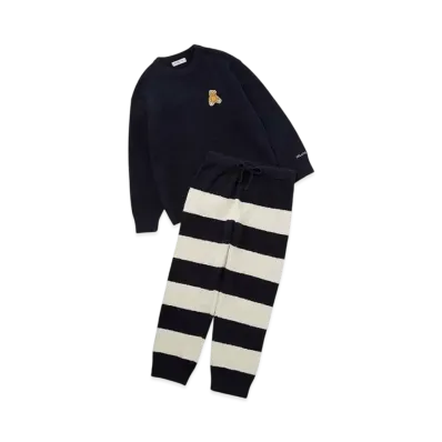 GELATO PIQUE HOMME Bebimoco Pullover & Long Pants Set "Navy"