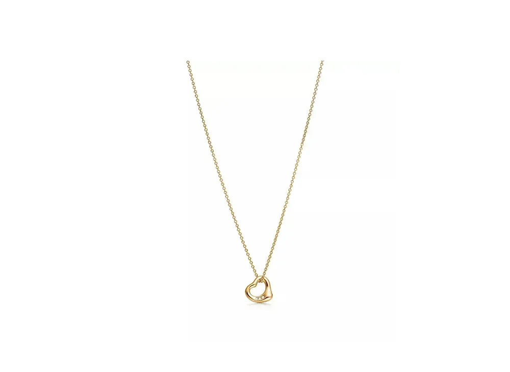 Tiffany & Co. Elsa Peretti Open Heart Pendant "Yellow Gold/Diamond"