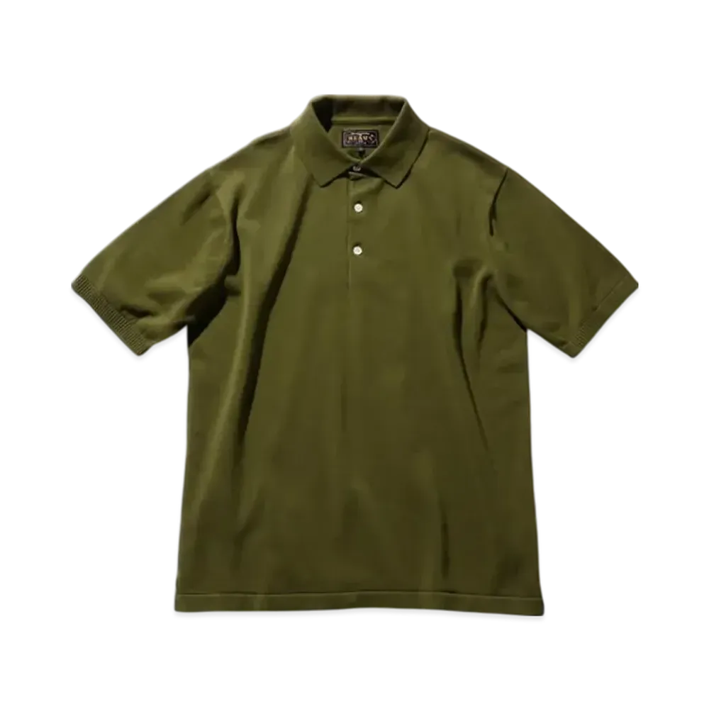 BEAMS Knit Polo 12G "Green"