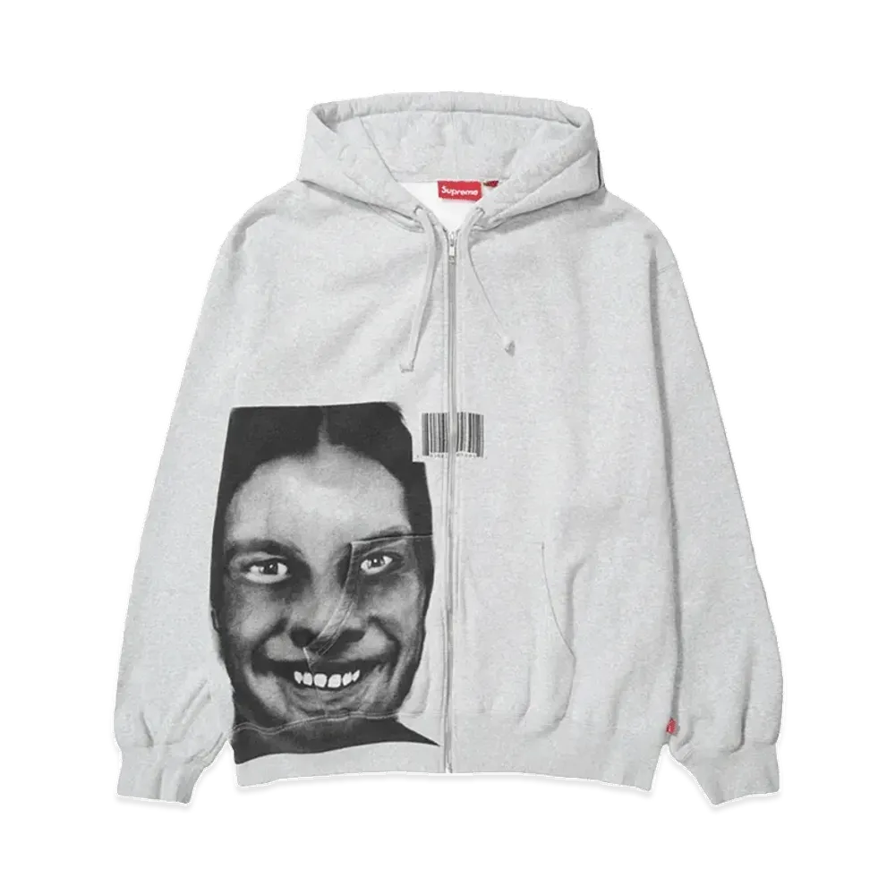 Supreme x Aphex Twin Zip Up Hooded Sweashirt "Heather Grey"
