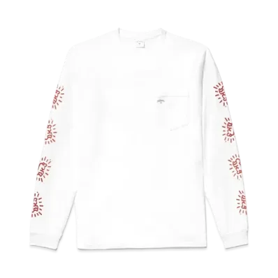 Noah x Keith Haring Long Sleeve Pocket Tee "White"