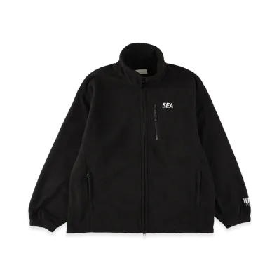 WIND AND SEA Fleece Zip-Up Jacket "Black"
