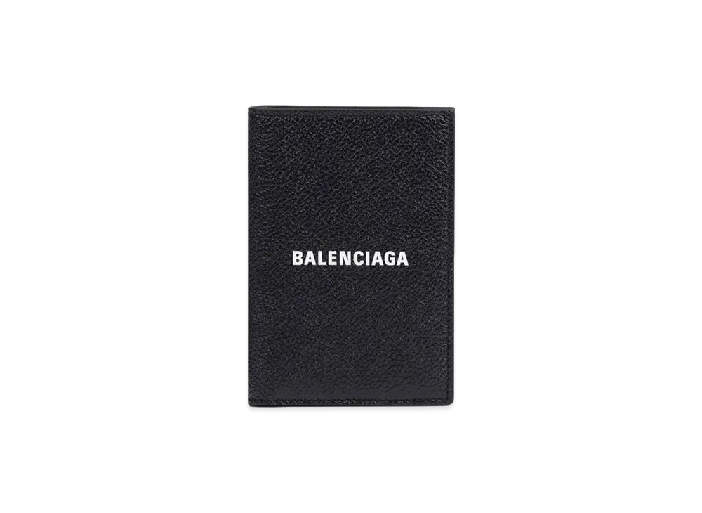 BALENCIAGA Cash Vertical Bifold Wallet "Black"