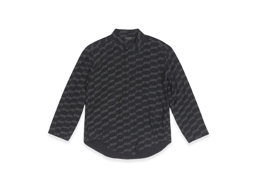 BALENCIAGA Women's BB Monogram Minimal Shirt "Black"