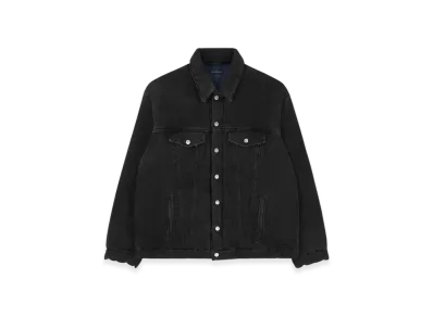 BALENCIAGA Padded Japanese Denim Jacket "Black"
