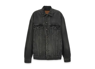 BALENCIAGA Women's Denim Jacket With Used Effect "Gray"